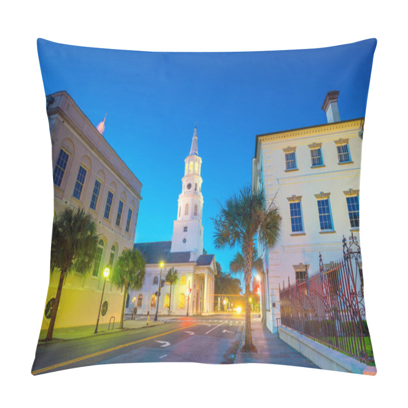 Personality  Historical Downtown Area Of  Charleston, South Carolina, USA At Twilight. Pillow Covers