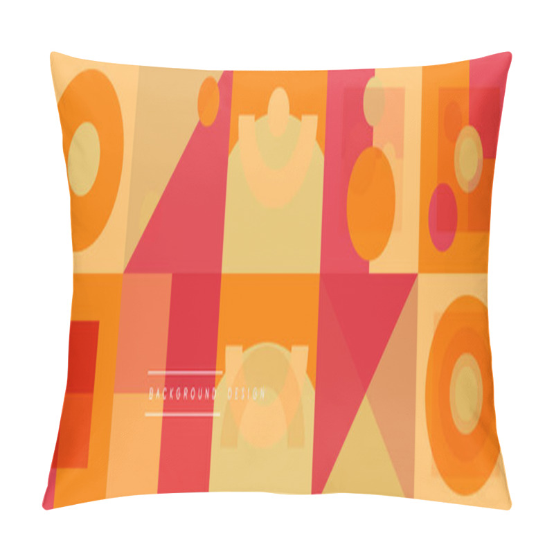 Personality  Neo Memphis Geometric Pattern With Circles, Squares And Lines. Pop Art Abstract Background For Covers, Banners, Flyers And Posters And Other Templates Pillow Covers