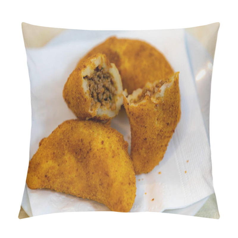 Personality  Traditional Snack Known As Risoles, Stuffed With Minced Meat And Fried Pillow Covers