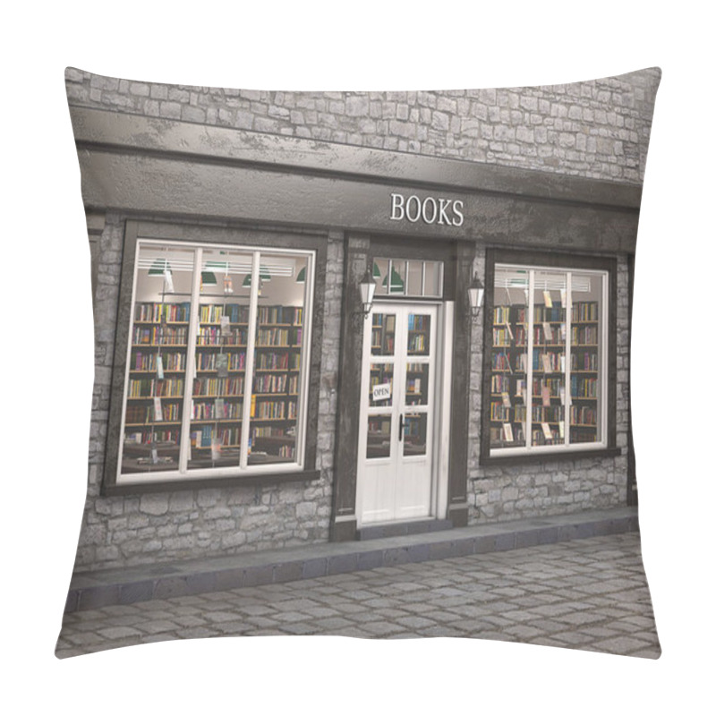 Personality  Book Store Exterior, 3d Illustration Pillow Covers