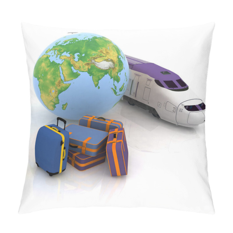 Personality  Luggage, For The Protracted Journey On A Train Pillow Covers