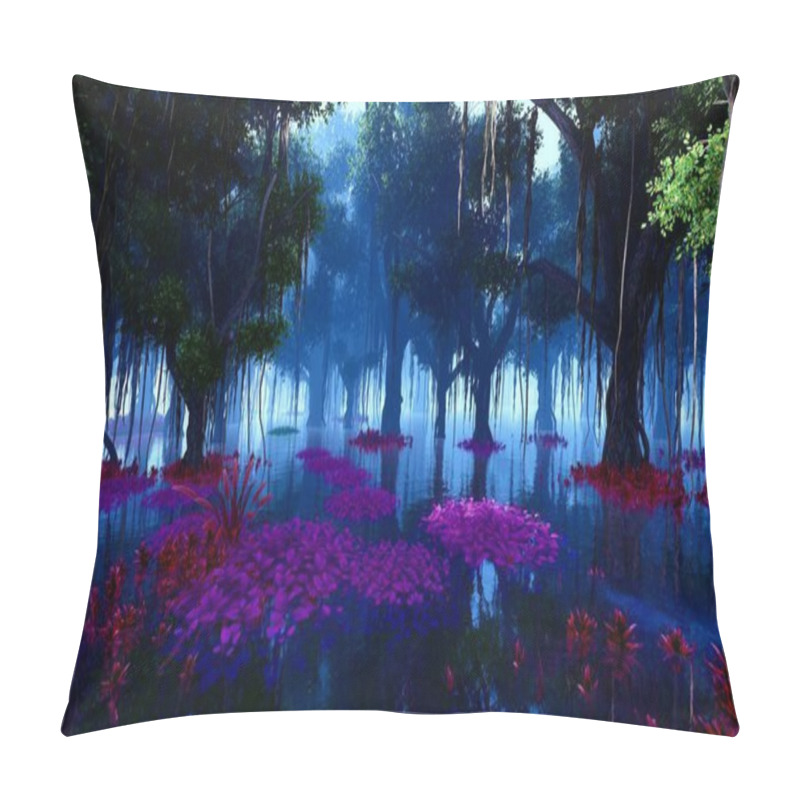 Personality  Tropical Forest Flooded With Water. Pillow Covers