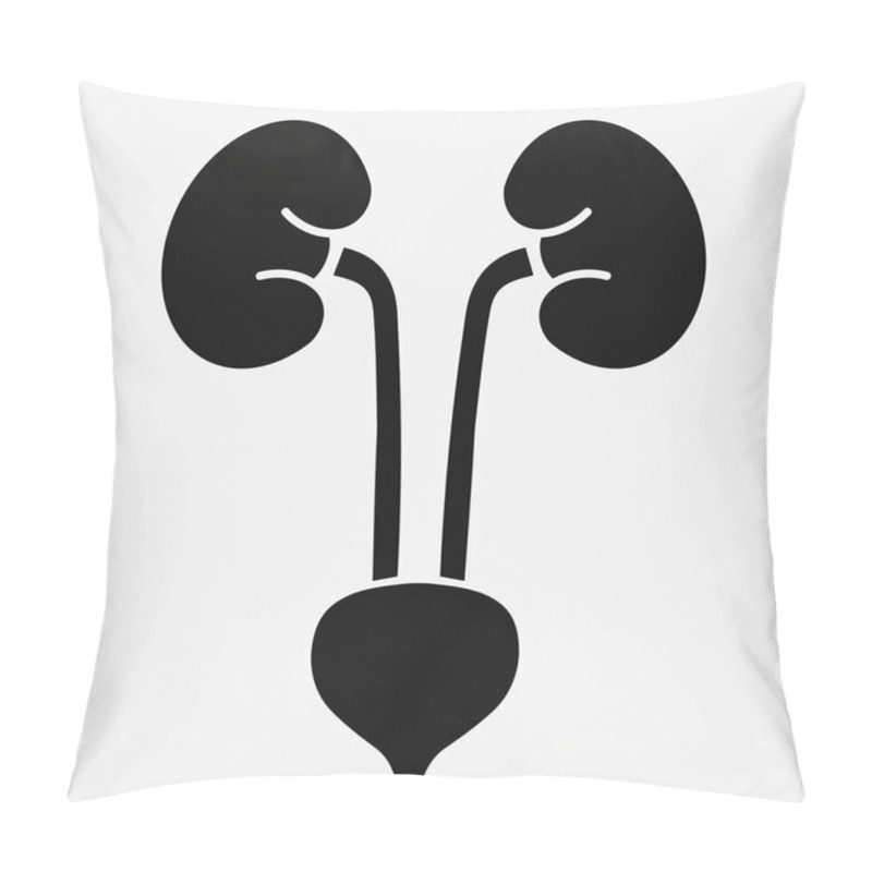 Personality  Kidneys And Bladder, Vector Pillow Covers