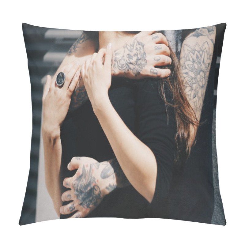 Personality  Young Beautiful Couple Pillow Covers