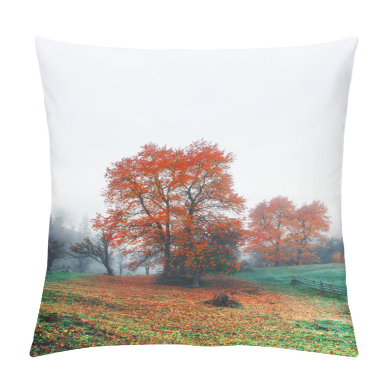 Personality  Amazing Rural Scene On Autumn Valley Pillow Covers