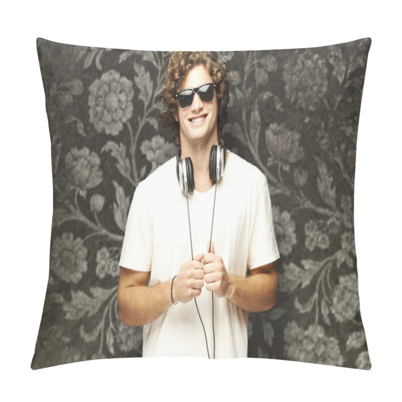 Personality  Man With Headphones Pillow Covers