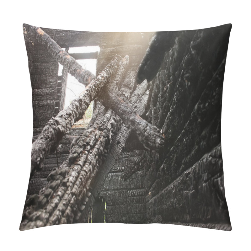 Personality  Burned-down Wooden House Pillow Covers