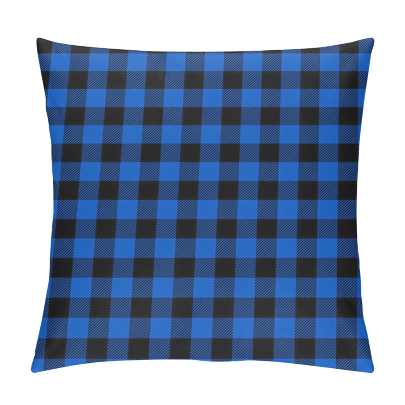 Personality  Tartan Pattern. Sapphire Blue Plaid Pillow Covers