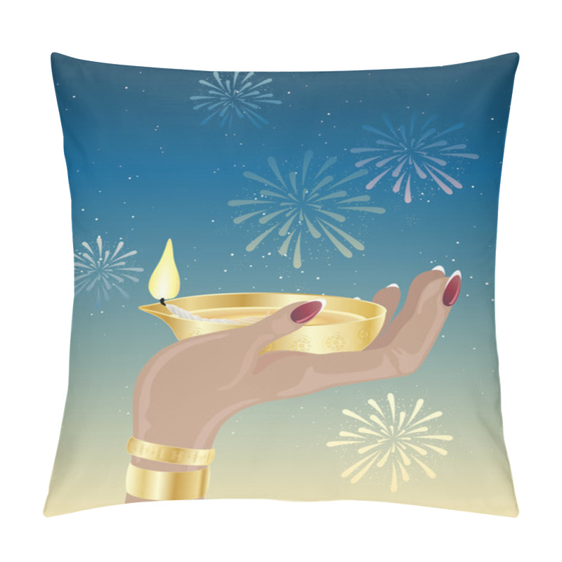 Personality  Diwali Candle Pillow Covers