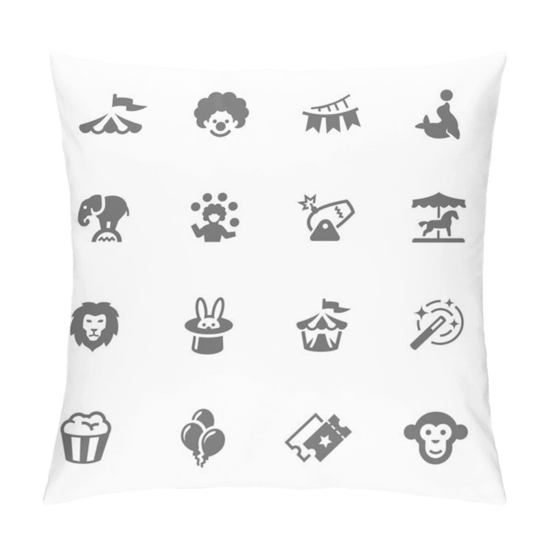 Personality  Simple Circus Icons Pillow Covers