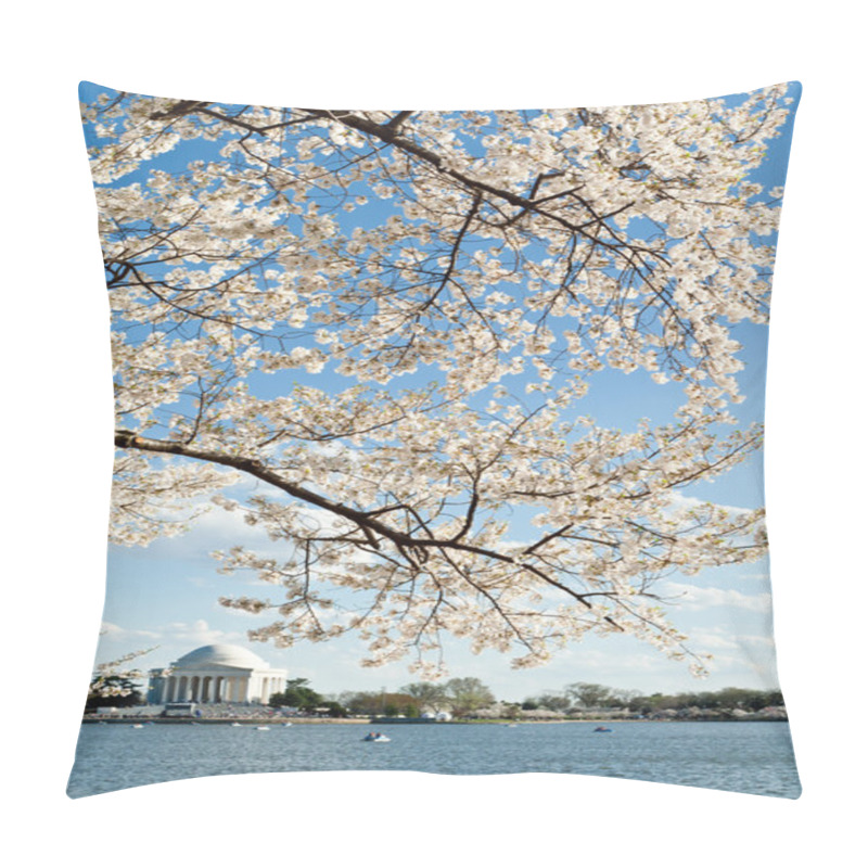 Personality  Cherry Blossoms Jefferson Memorial Washington DC Pillow Covers