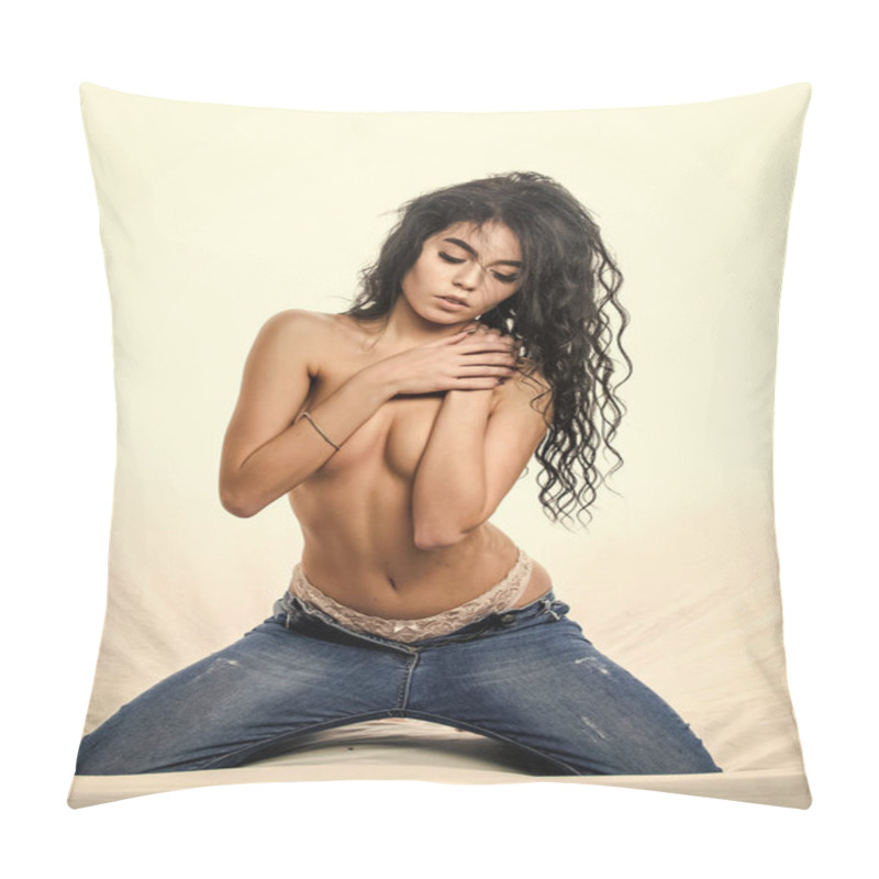 Personality  Sex Games. Spa Massage. Sexy Woman Isolated On White. Sensual Woman With Perfect Body Relax. Sensual Girl With Curly Hair. Fashion Beauty. Desire And Temptation. Perfect Body Pillow Covers