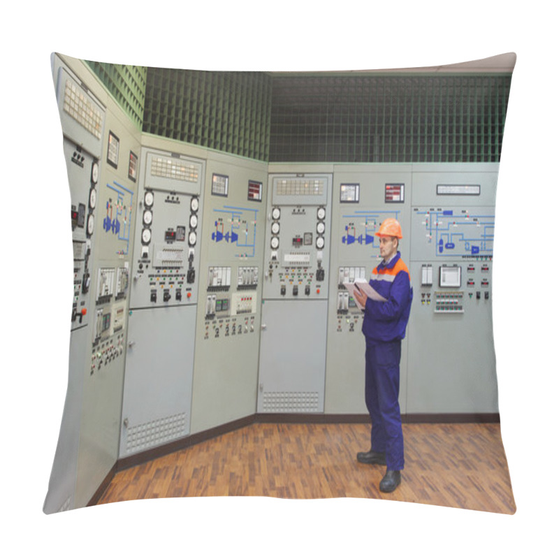 Personality  Engineer With Log On Main Control Panel Pillow Covers