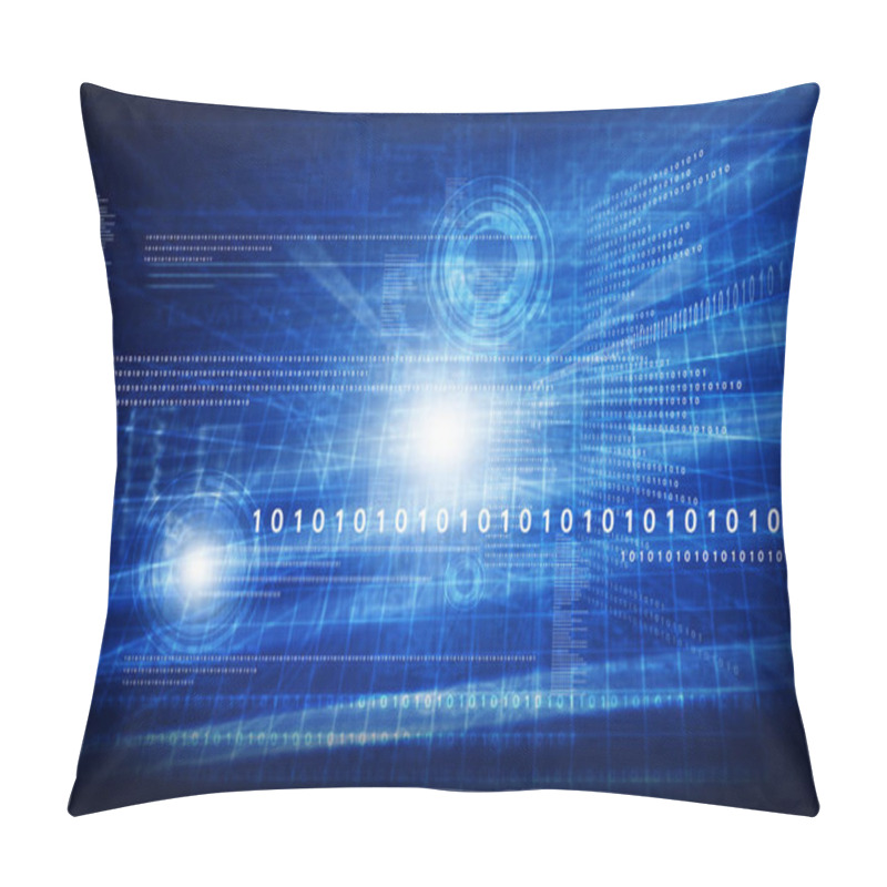 Personality  Global Communication , Digital World And Binary Cods Pillow Covers