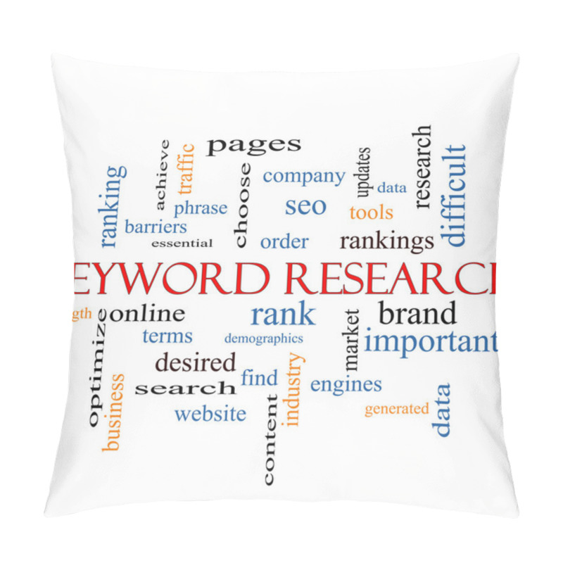 Personality  Keyword Research Word Cloud Concept Pillow Covers