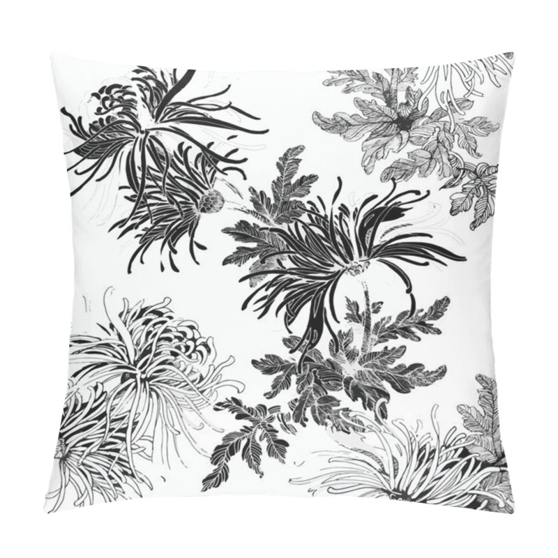 Personality  Blooming Sketched Flowers Pillow Covers