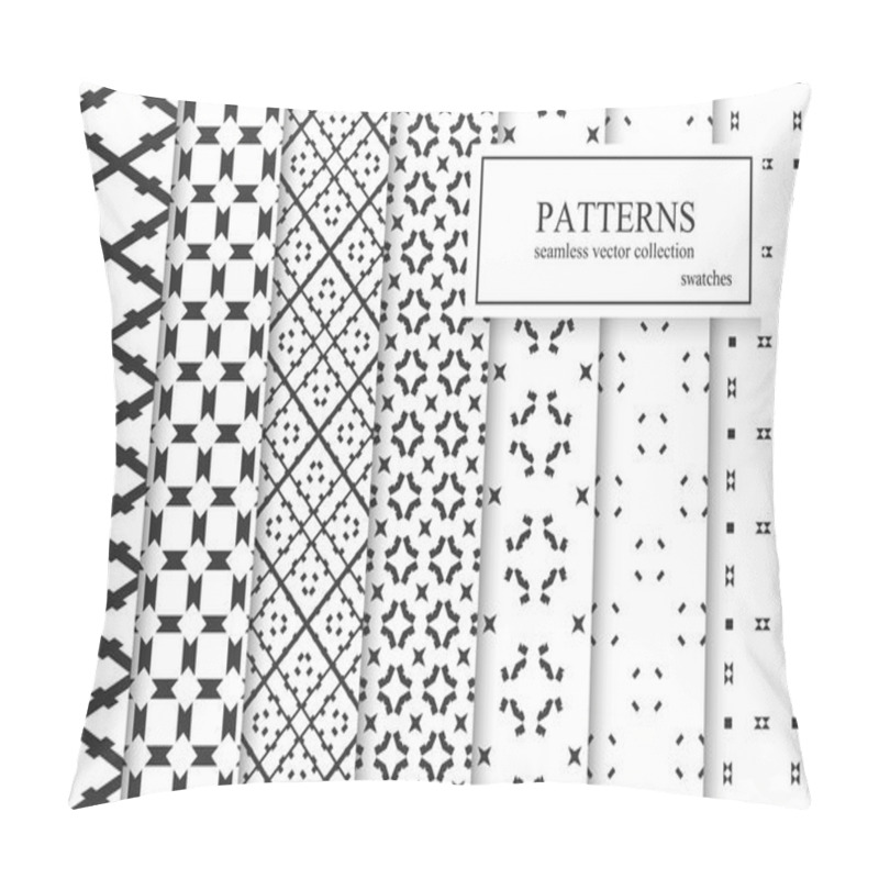 Personality  Collection Of Ornamental Seamless Geometric Patterns. Pillow Covers