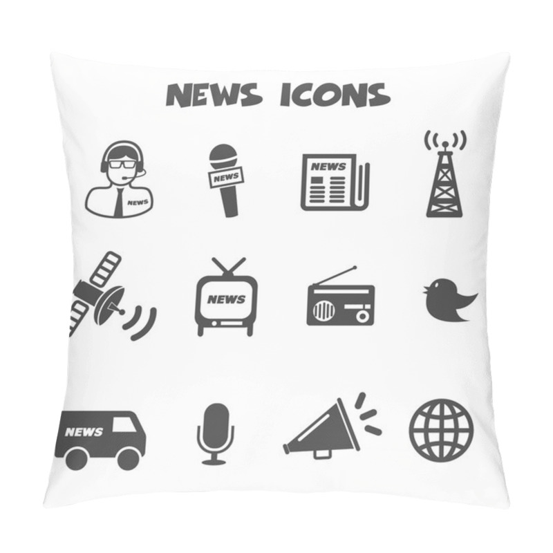 Personality  News Icons Pillow Covers