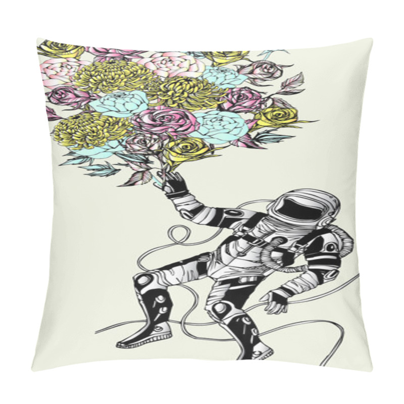 Personality  Space Concept With Astronaut Pillow Covers