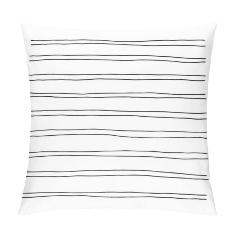 Personality  Hand Drawn Horizontal Stripes Pattern Pillow Covers