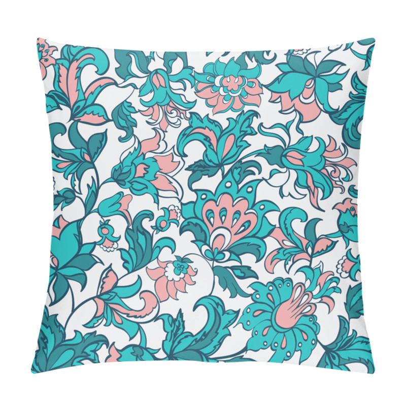 Personality  Ethnic Flowers Seamless Pattern Pillow Covers