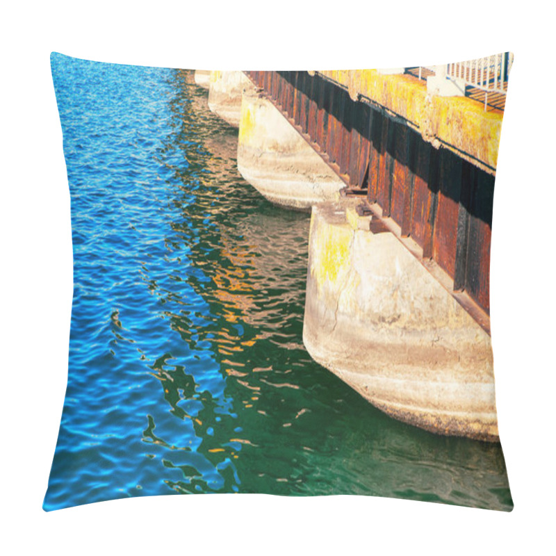 Personality  Concrete Bridge Columns In The River Water  Pillow Covers