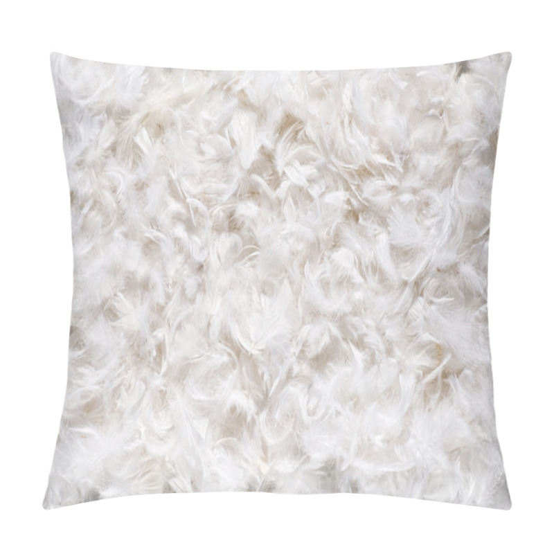 Personality  Background Texture Of Soft White Feathes Pillow Covers