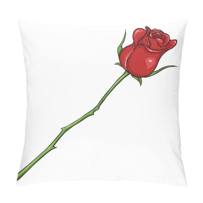 Personality  Vector Cartoon Isolated Illustration - Red Rose Pillow Covers