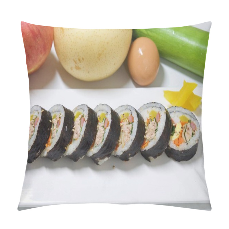 Personality  Korean Food Tuna Kimbap Pillow Covers