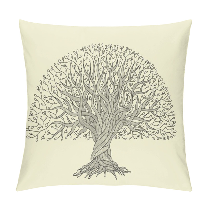 Personality  Big Tree With Roots For Your Design Pillow Covers