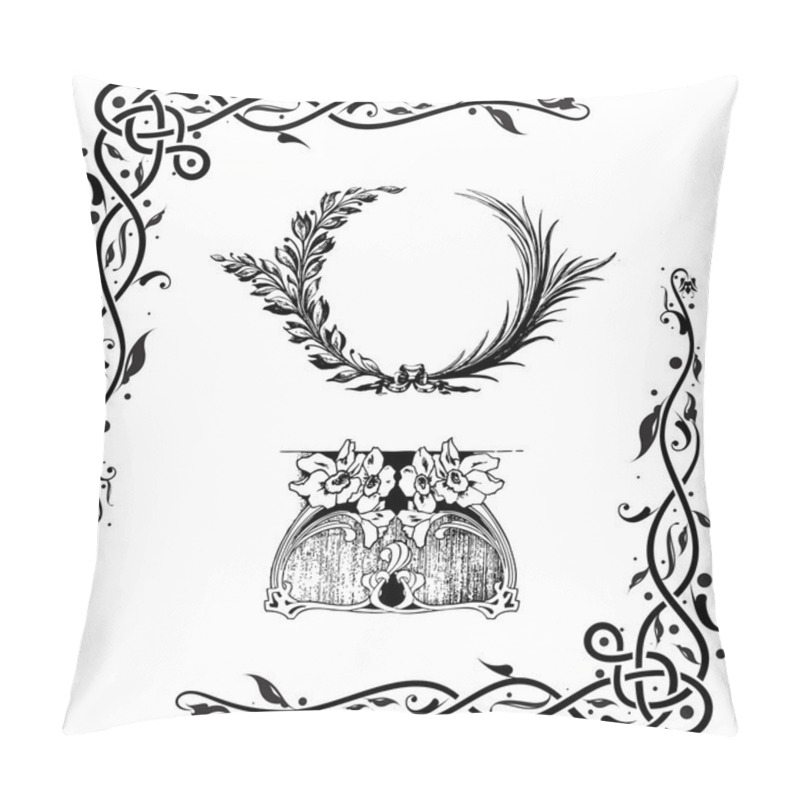 Personality  Decorative Floral Design Elements Pillow Covers