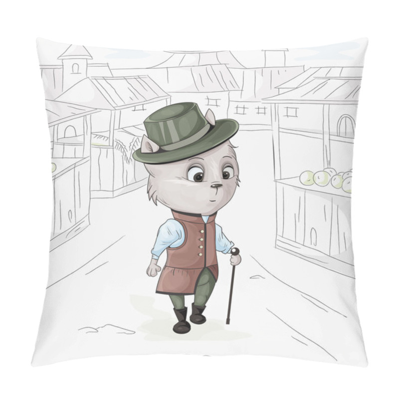 Personality  Cat In The Ancient City Pillow Covers