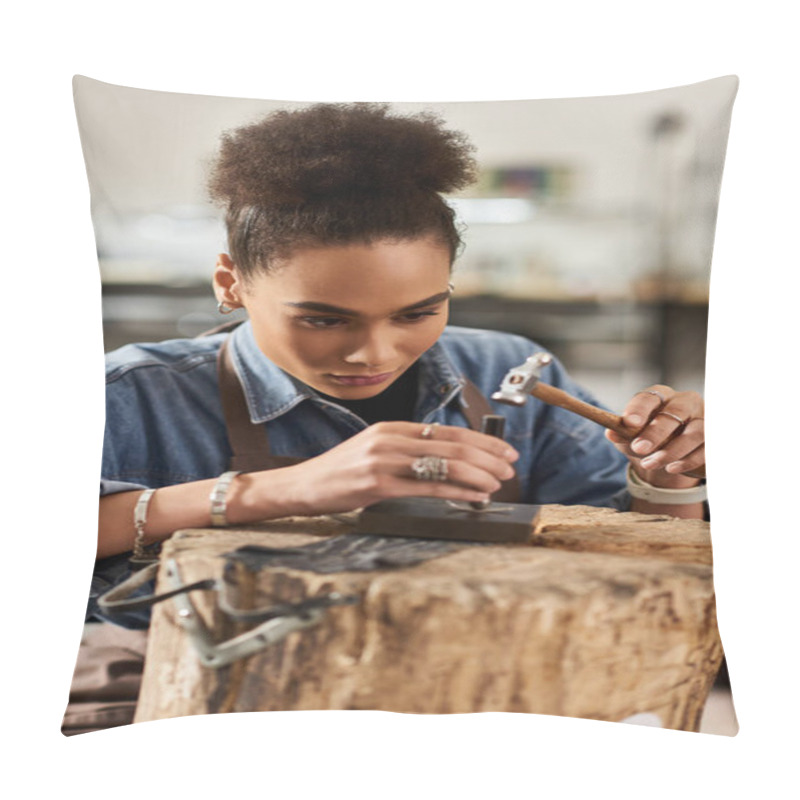 Personality  A Skilled Artisan Carefully Crafts Stunning Jewels Using Traditional Techniques And Tools. Pillow Covers