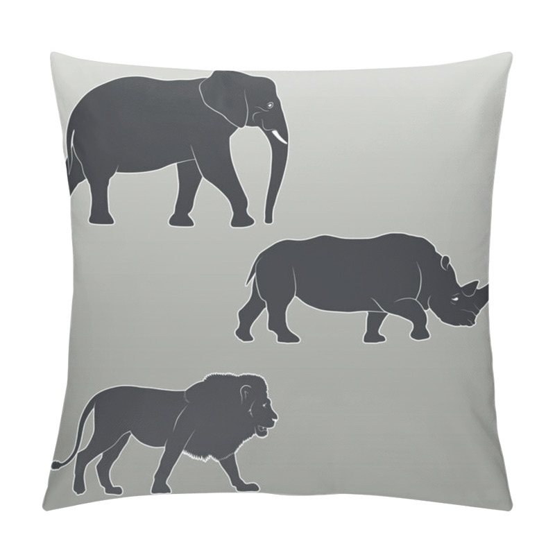 Personality  Silhouettes Of Savannah Animals Pillow Covers