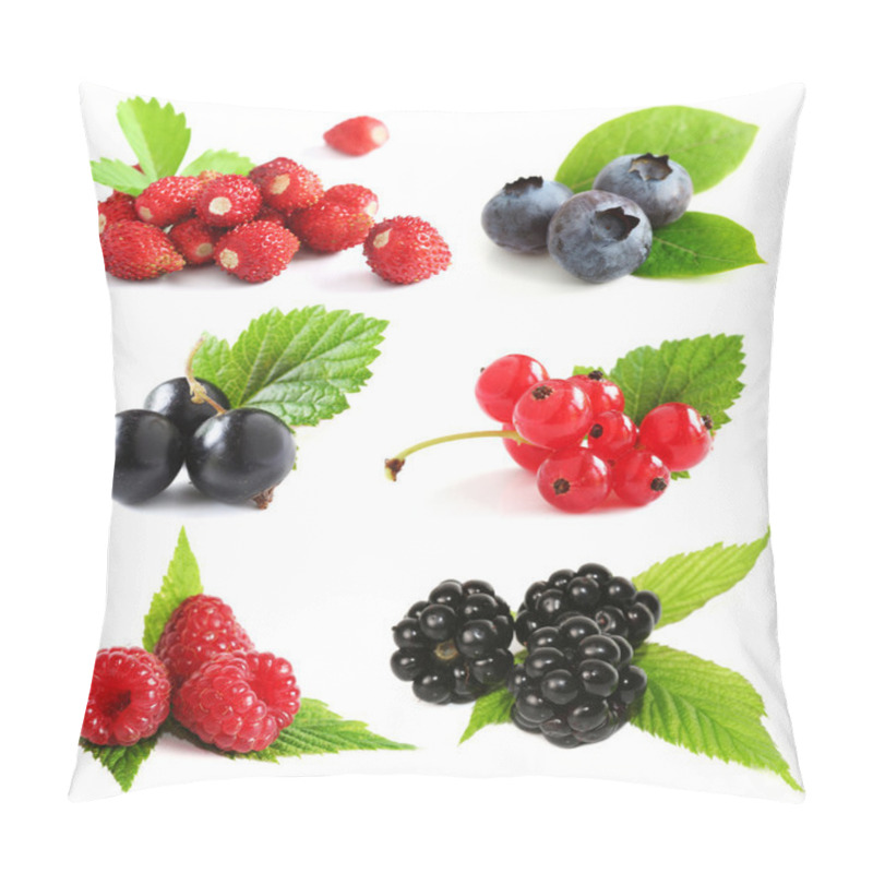 Personality  Summer Berries Isolated On White Pillow Covers