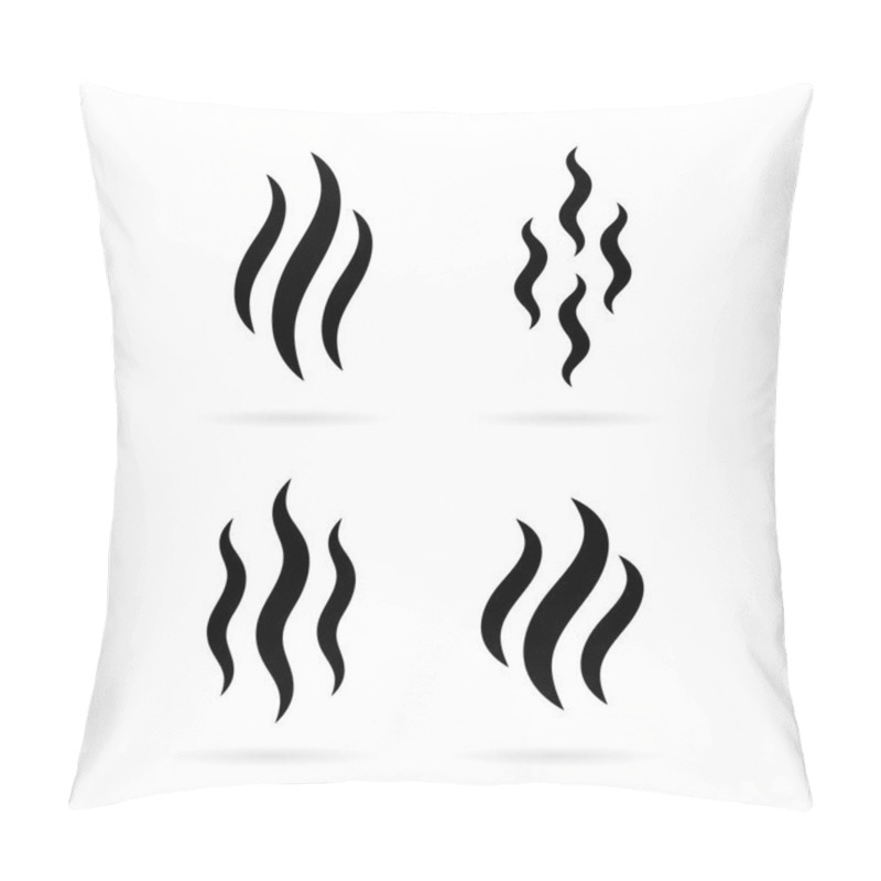 Personality  Smoke Steam Silhouette Icon Pillow Covers