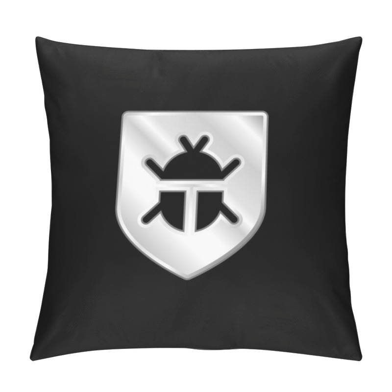 Personality  Antivirus Silver Plated Metallic Icon Pillow Covers