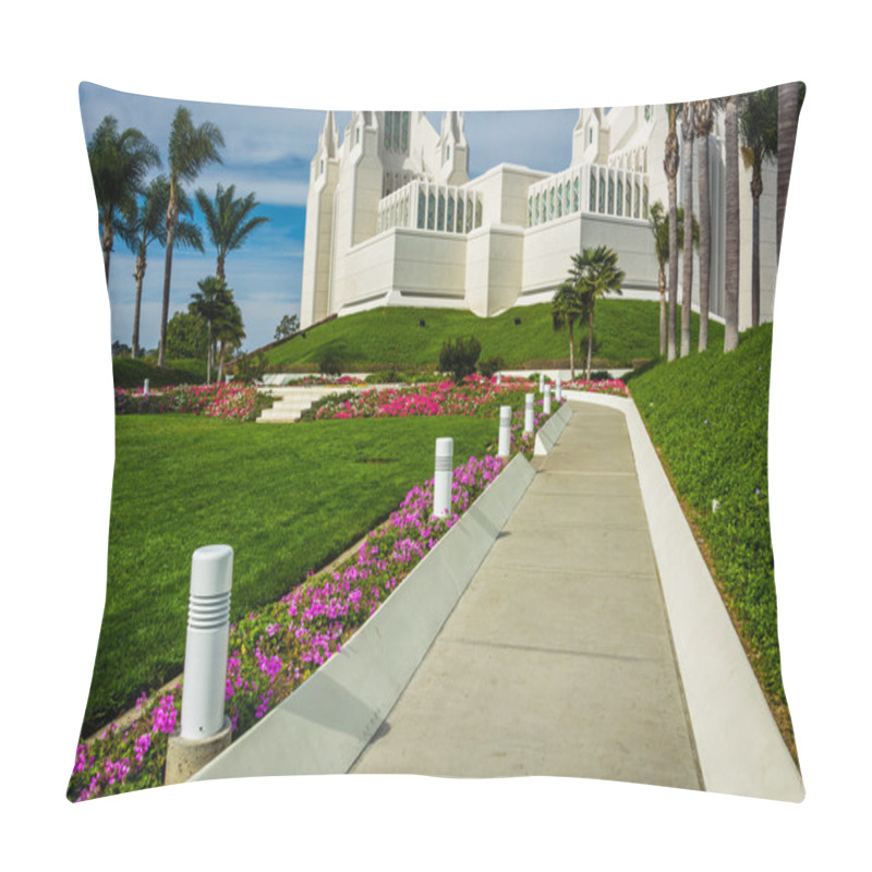 Personality  Gardens And Path At The Church Of Jesus Christ Of Latter-Day Sai Pillow Covers