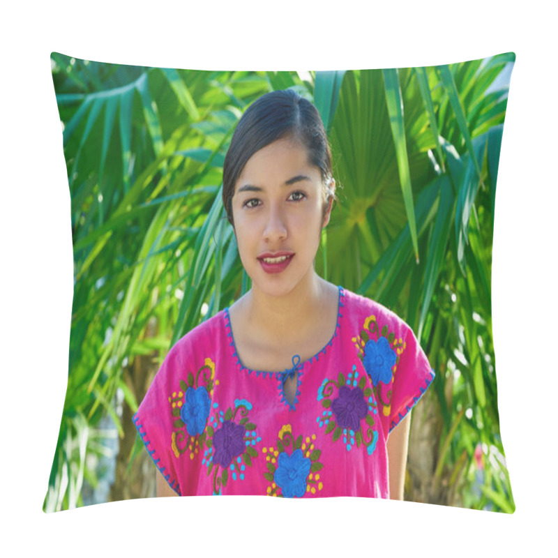 Personality  Mexican Latin Woman With Mayan Dress Pillow Covers