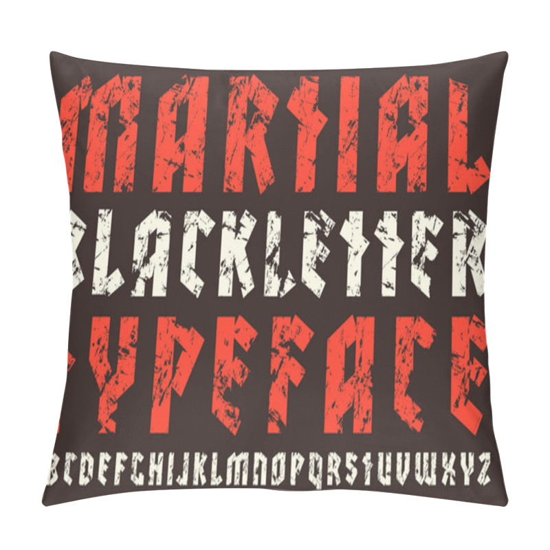 Personality  Sanserif Font In Black Letter Style Pillow Covers