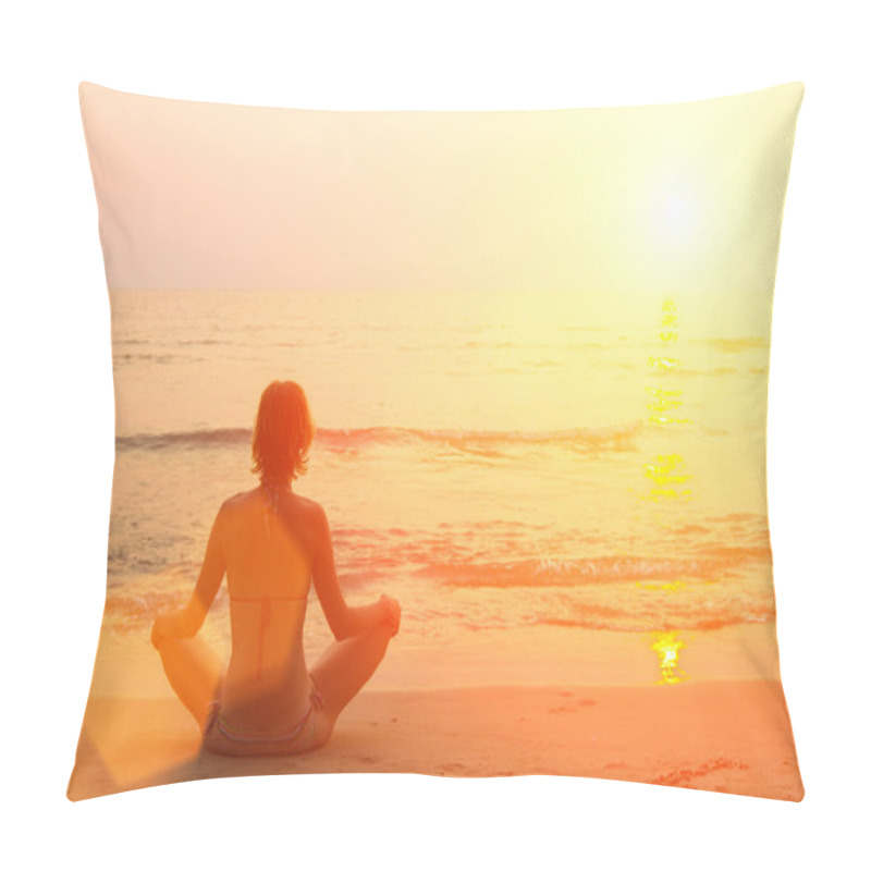 Personality  Girl Practicing Yoga Pillow Covers