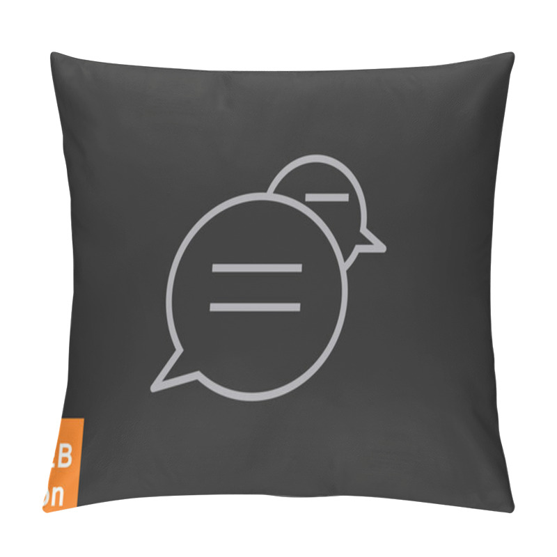 Personality  Dialogue Bubbles Web Icon, Outline Vector Illustrartion Pillow Covers