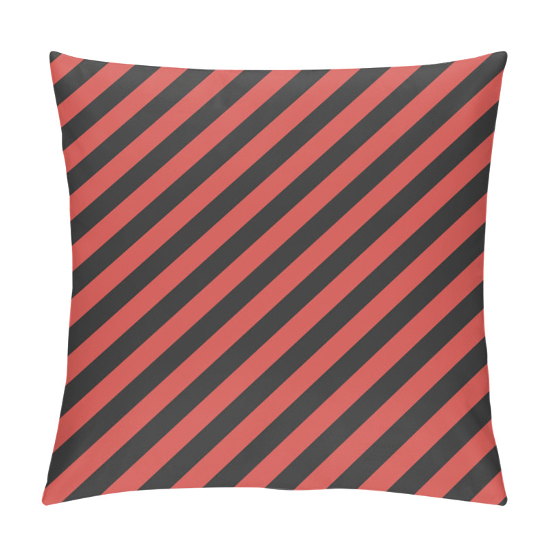 Personality  Pattern Red And Black Slanting Strips Pillow Covers