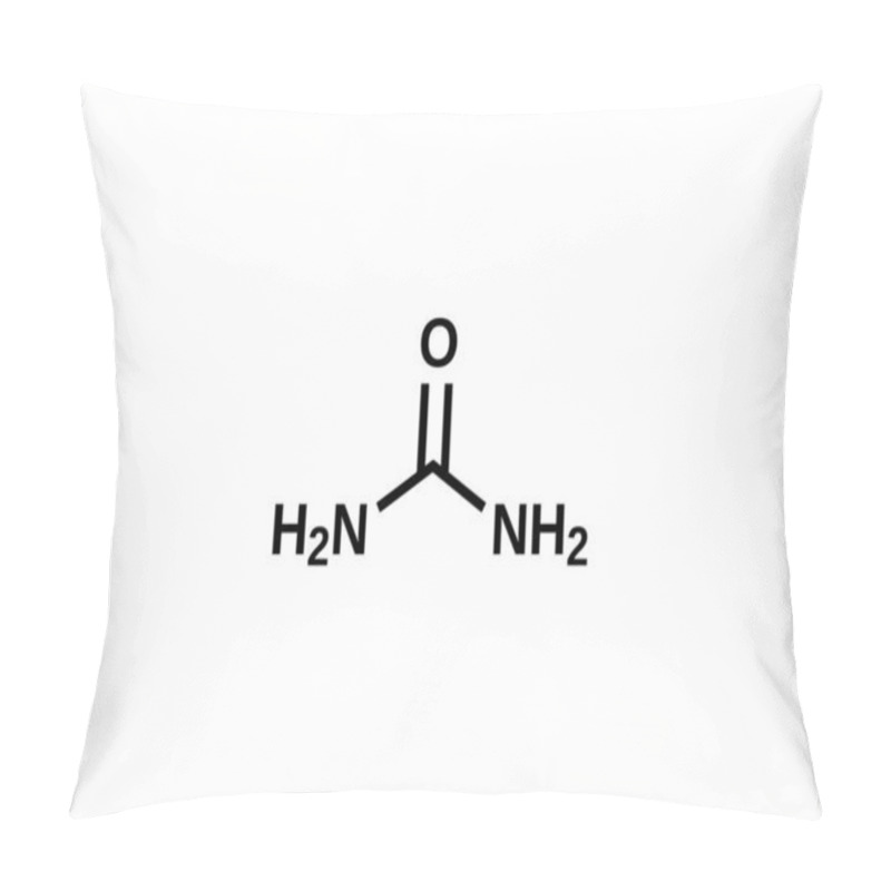 Personality  Urea Structural Formula, Vector Illustration Pillow Covers