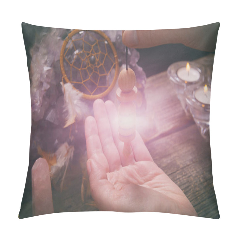 Personality  Palm Reading, Characterization And Foretelling The Future Through The Study Of The Palm With Pendulum Pillow Covers