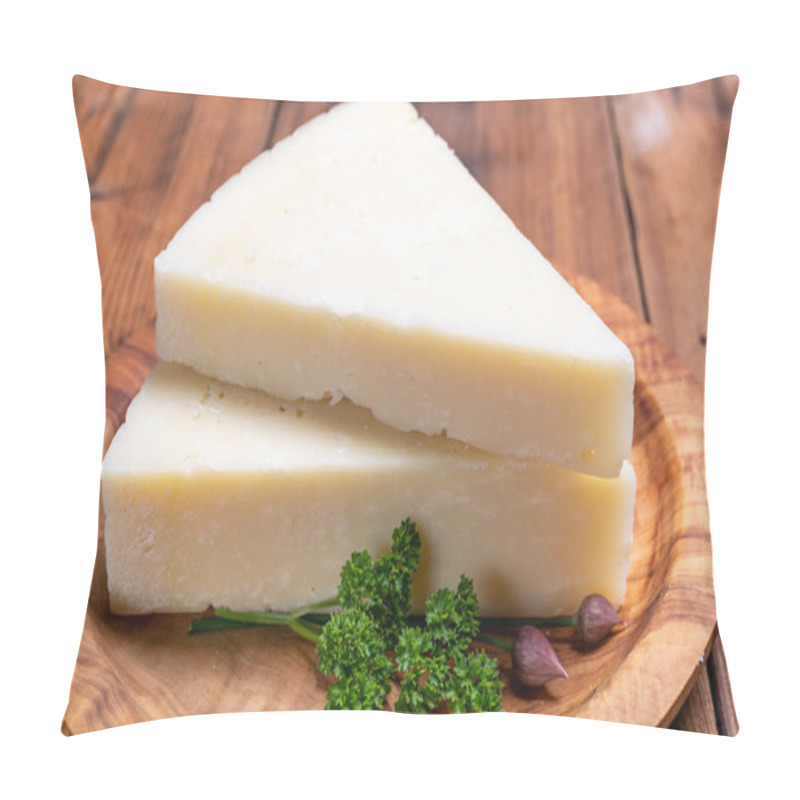 Personality  Pieces Of Matured Pecorino Romano Italian Cheese Made From Sheep Milk In Lazio, Sardinia Or Tuscany Close Up Pillow Covers