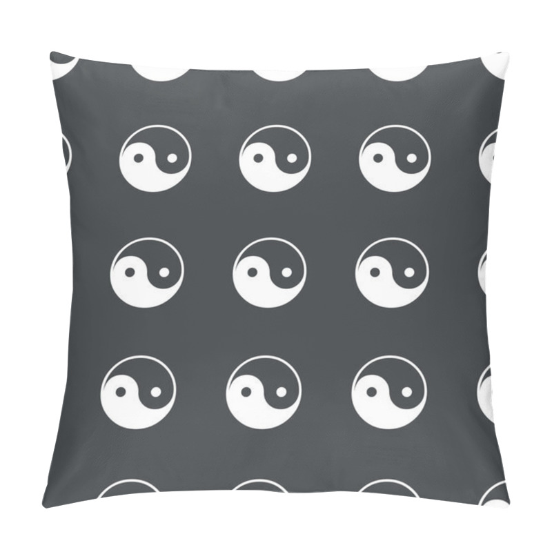 Personality  Straight Black Ying Yang Pattern Pillow Covers