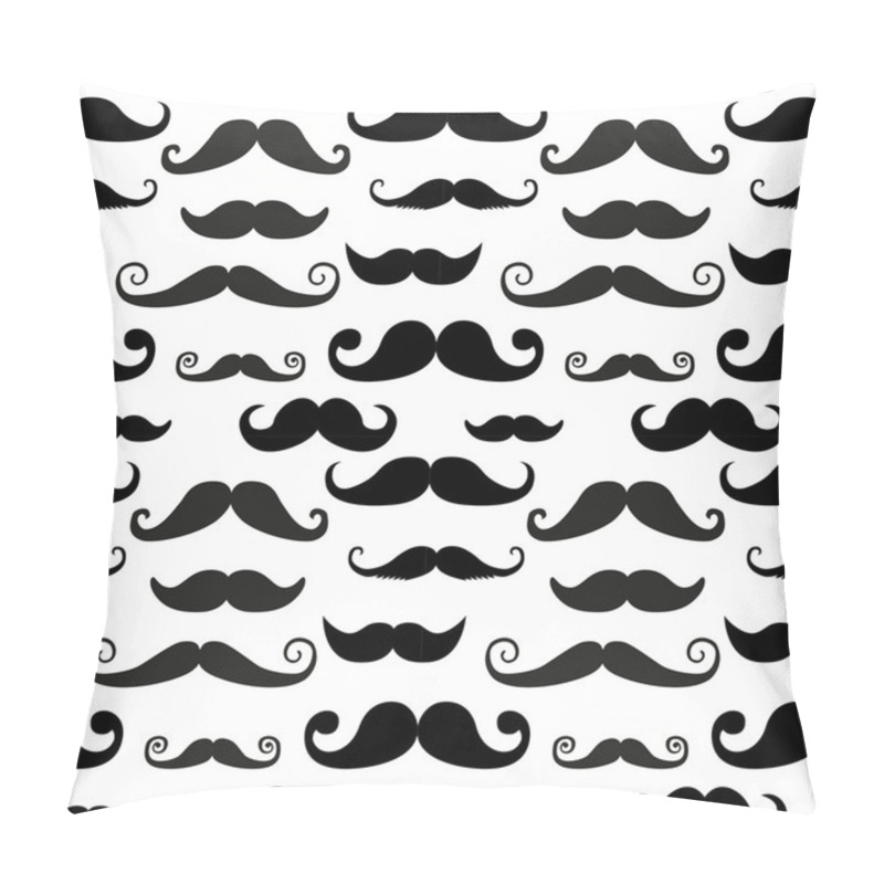 Personality  Mustache On White Background Pillow Covers