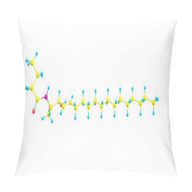 Personality  Ceramides Are A Family Of Waxy Lipid Molecules. A Ceramide Is A Molecule Composed Of Sphingosine And A Fatty Acid. 3d Illustration Pillow Covers