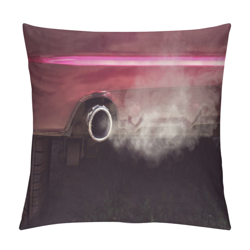 Personality  Smoke From Car Pipe Exhaust. Pillow Covers